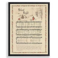 Discount Silent Night Christmas Hymn Wall Plaque Christmas Art & Wall Decor