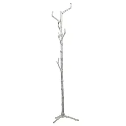 Kirklands Home Entryway Furniture|Silver Aluminum Tree Branch Coat Rack