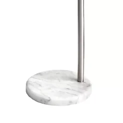 Kirklands Home Floor Lamps|Curved Floor Lamp with Marble Base Silver