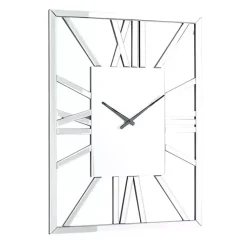 Kirklands Home Clocks|Silver Glass Frame Wall Clock