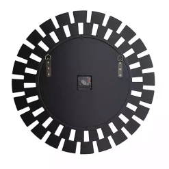 Kirklands Home Clocks|Silver Glass Mirror Abstract Wall Clock