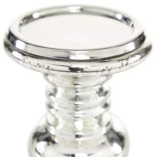 Sale Glass Ornate 2-pc. Pillar Candle Holder Set Candle Holders