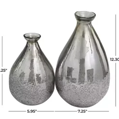 Discount Glass Teardrop Textured Vases, Set of 2 Vases