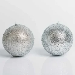 New Glitter Beaded 2-pc. Ornament Set, 6 in. Christmas Ornaments