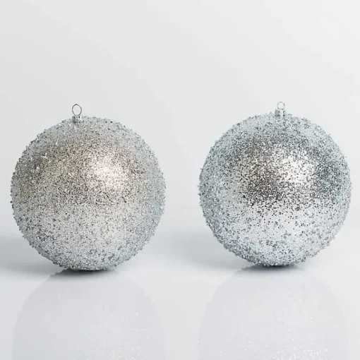 New Glitter Beaded 2-pc. Ornament Set, 6 in. Christmas Ornaments