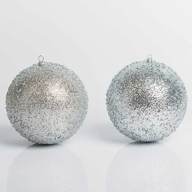 New Glitter Beaded 2-pc. Ornament Set, 6 in. Christmas Ornaments