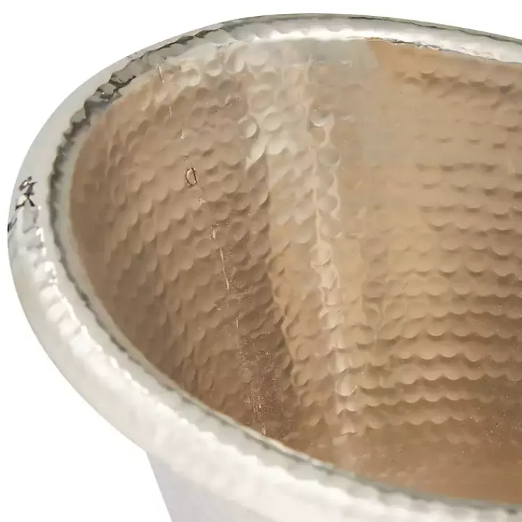 Kirklands Home Barware|Hammered Metal Footed Wine Bucket Silver