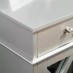 Kirklands Home Dressers & Chests|Silver Lattice Ella 2-pc. Vanity Set Gray