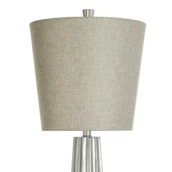 Kirklands Home Buffet Lamps|Silver Leaf Tapered Buffet Lamp Tan