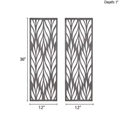 Kirklands Home Wall Plaques|Silver Madison Park Florian Wall Plaques, Set of 2 Gray