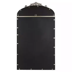 Kirklands Home Decorative Mirrors|Silver Metal Arch Ornate Crown Wall Mirror
