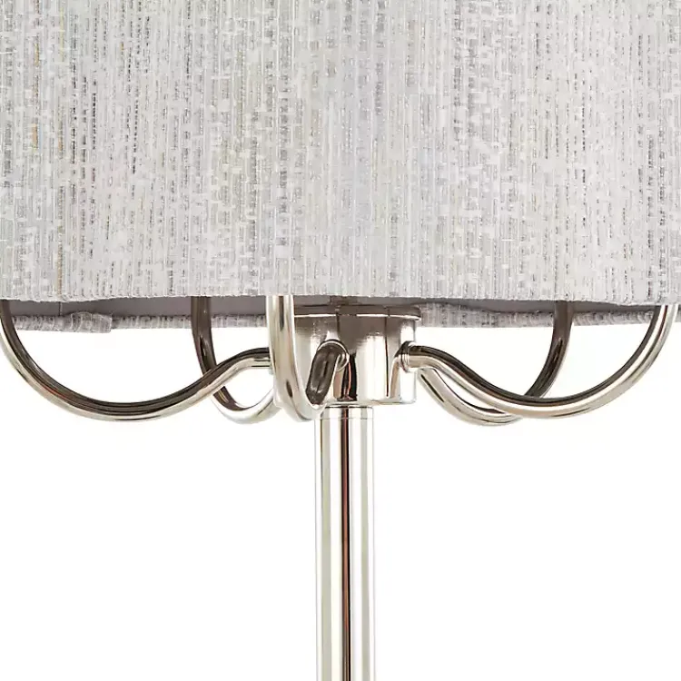 Kirklands Home Table Lamps|Silver Metal Lila Table Lamp