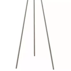 Kirklands Home Floor Lamps|Silver Metal Tripod Floor Lamp White