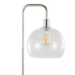 Kirklands Home Floor Lamps|Silver Metro Floor Lamp Clear