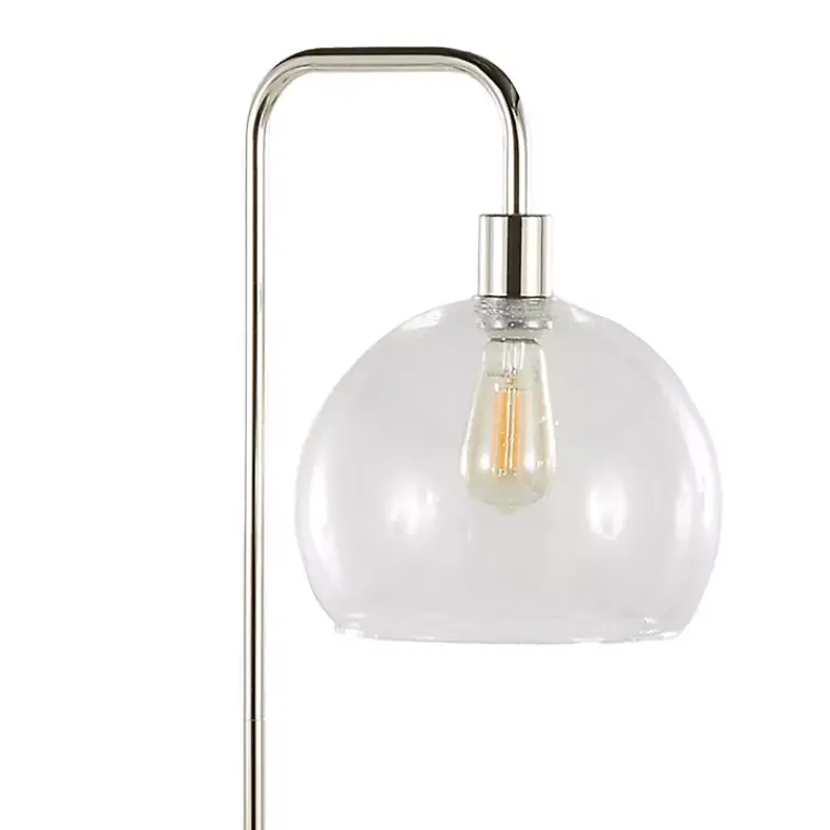 Kirklands Home Floor Lamps|Silver Metro Floor Lamp Clear