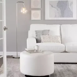 Kirklands Home Floor Lamps|Silver Metro Floor Lamp Clear