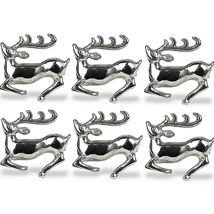 Clearance Stag Napkin Rings, Set of 6 Christmas Dining & Entertaining