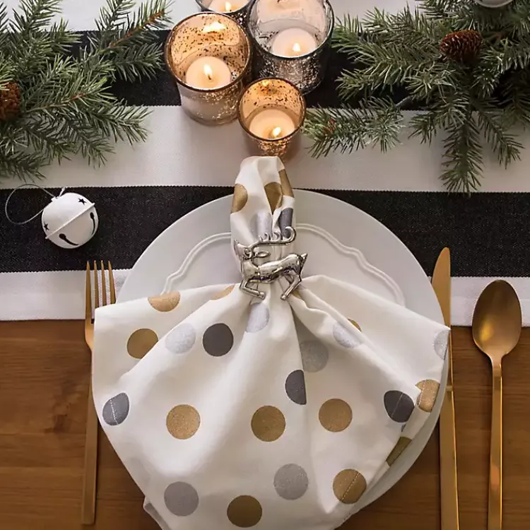 Clearance Stag Napkin Rings, Set of 6 Christmas Dining & Entertaining