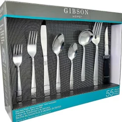 Kirklands Home Flatware & Cutlery|Stainless Steel 55-pc. Flatware Set Silver