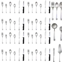Kirklands Home Flatware & Cutlery|Stainless Steel 55-pc. Flatware Set Silver