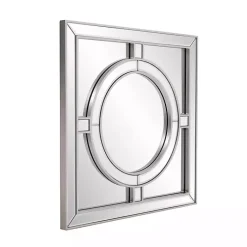Kirklands Home Decorative Mirrors|Silver Windowpane Square Wall Mirror