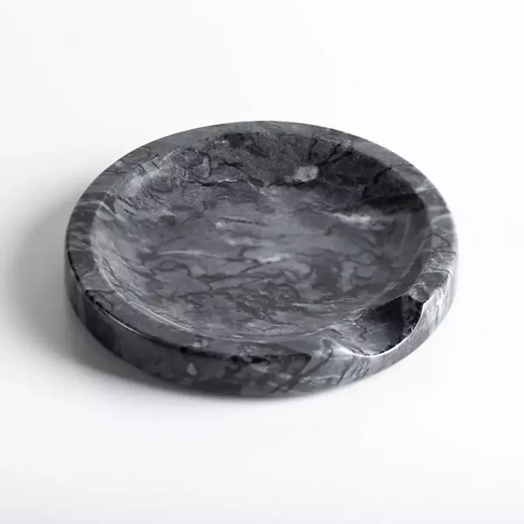Kirklands Home Kitchen Storage|Simple Black Marble Spoon Rest