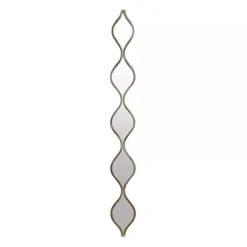 Kirklands Home Decorative Mirrors|Single Silver Raindrop Panel Mirror, 6.25x58.75