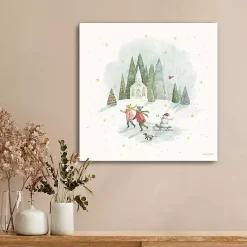 Hot Skating Winter Wonderland Canvas Art Print Christmas Art & Wall Decor