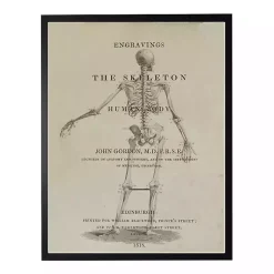 Hot Skeleton Back Framed Halloween Wall Art Halloween
