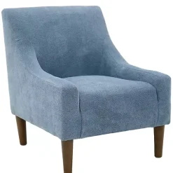 Kirklands Home Accent Chairs|Sky Upholstered Shea Accent Chair Blue
