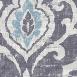 Kirklands Home Benches & Ottomans|Slate Blue Ikat Storage Ottoman