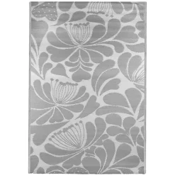 Kirklands Home Outdoor Rugs|Slate Floral Outdoor Area Rug, 4x6