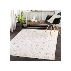 Kirklands Home Area Rugs|Slate Gray Diamond Print Area Rug, 7x10