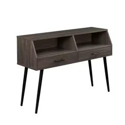Kirklands Home Console Tables|Slate 2-Drawer Henry Console Table Gray