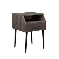 Kirklands Home Accent & End Tables|Slate Open Storage Accent Table Gray