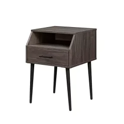 Kirklands Home Accent & End Tables|Slate Open Storage Accent Table Gray
