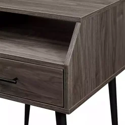 Kirklands Home Accent & End Tables|Slate Open Storage Accent Table Gray