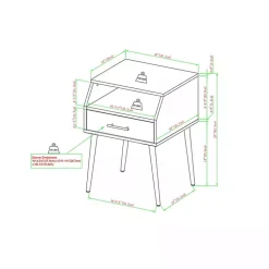 Kirklands Home Accent & End Tables|Slate Open Storage Accent Table Gray