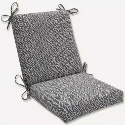 Kirklands Home Outdoor Cushions & Pillows|Slate Herringbone Outdoor Chair Cushion Gray