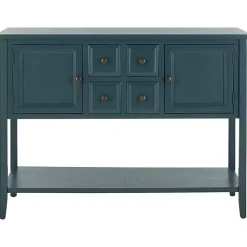 Kirklands Home Cabinets & Sideboards|Slate Teal 4-Drawer Charlotte Sideboard Blue