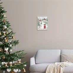 Online Sledding Snowman Framed Art Print Christmas Art & Wall Decor
