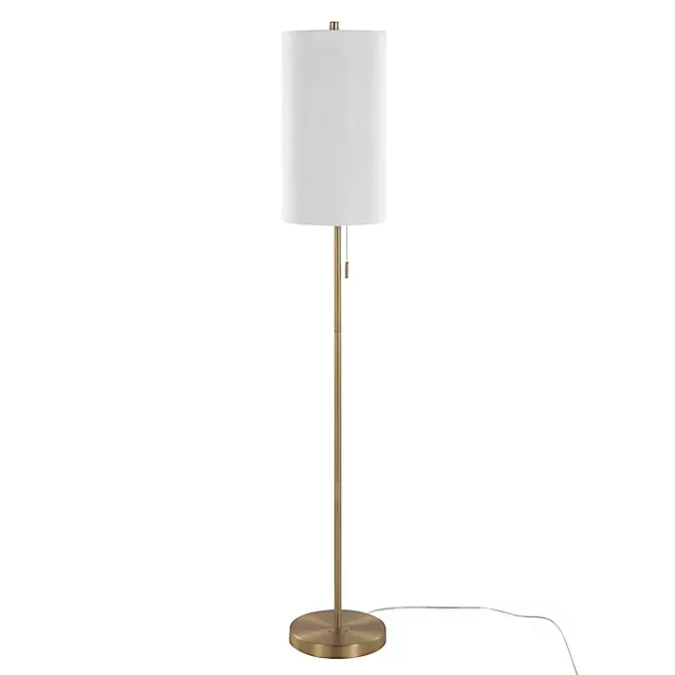 Kirklands Home Floor Lamps|Slim Gold Modern Floor Lamp White
