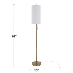 Kirklands Home Floor Lamps|Slim Gold Modern Floor Lamp White