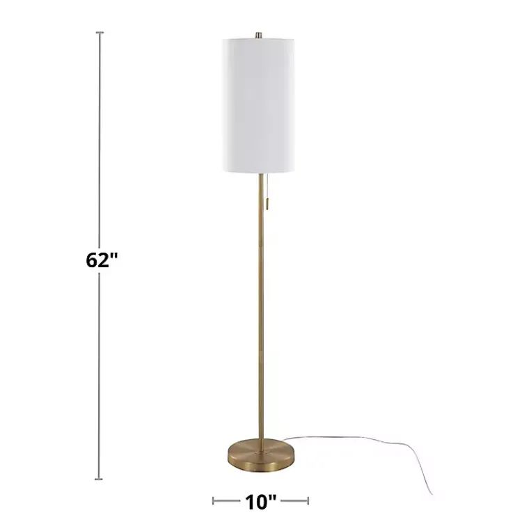 Kirklands Home Floor Lamps|Slim Gold Modern Floor Lamp White