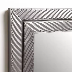 Kirklands Home Decorative Mirrors|Sloan Silver Grooved Wall Mirror
