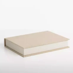 Outlet Small Beige Linen Book Box Baskets & Boxes
