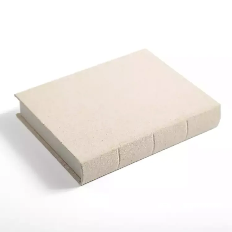Outlet Small Beige Linen Book Box Baskets & Boxes
