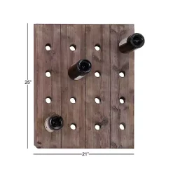 New Small Rustic Barn Wood Wine Bottle Holder Decorative Accents