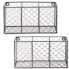 Kirklands Home Wall Storage|Small Wall Hanging Chicken Wire Baskets, Set of 2