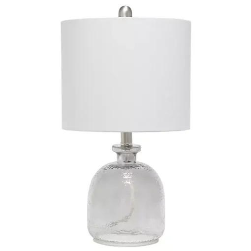 Kirklands Home Table Lamps|Smokey Hammered Glass Shade Table Lamp Gray